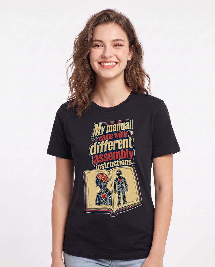 Neurodiversity Black T-Shirt for Women – Everyday Expression Graphic Tee product image 3