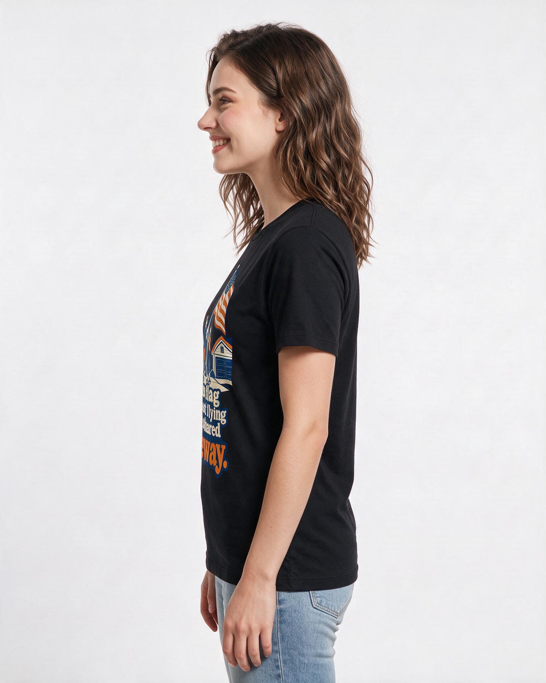 Patriotic Black T-Shirt for Women – Everyday Expression Graphic Tee product image 2