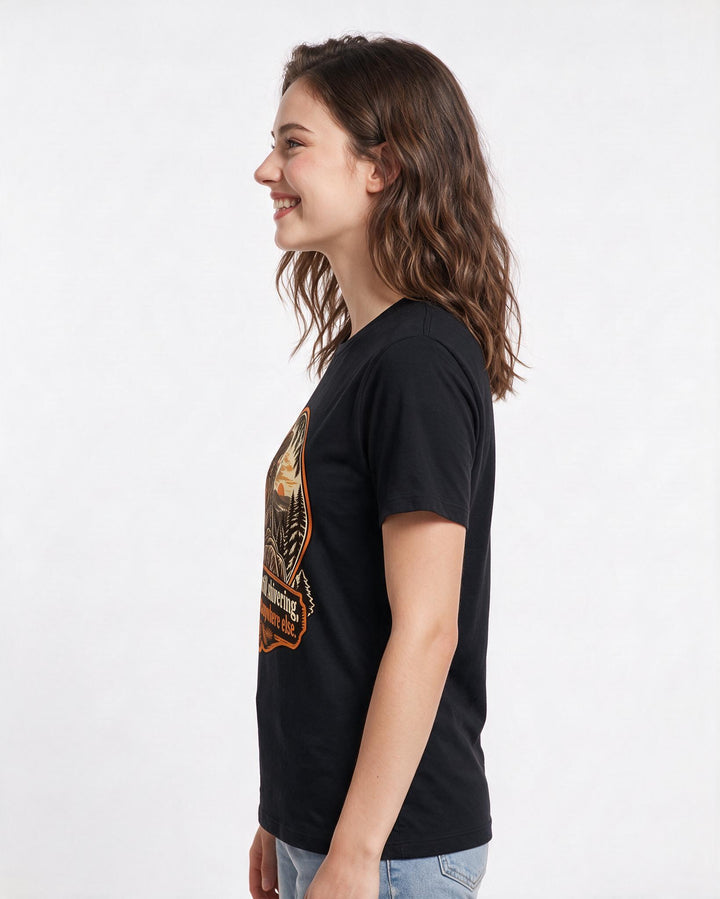 Hunting Black T-Shirt for Women – Everyday Expression Graphic Tee product image 2