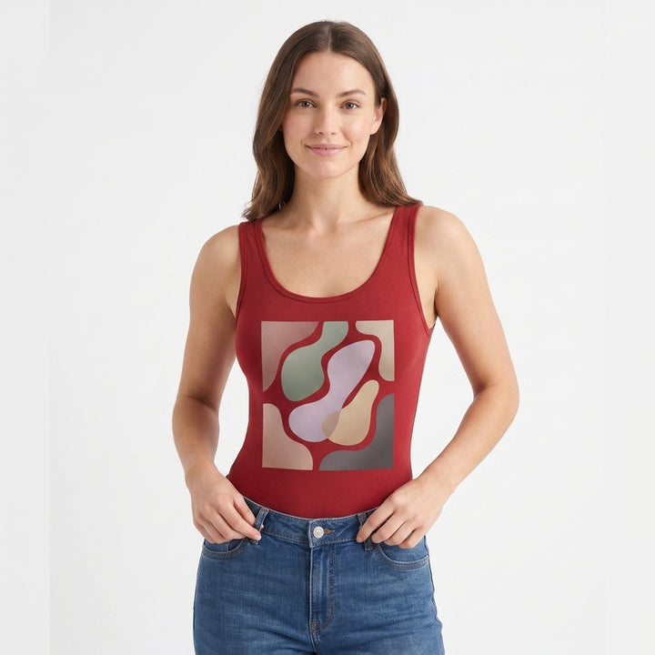 Casual Comfort Sleeveless Tank Bodysuit mockup 1