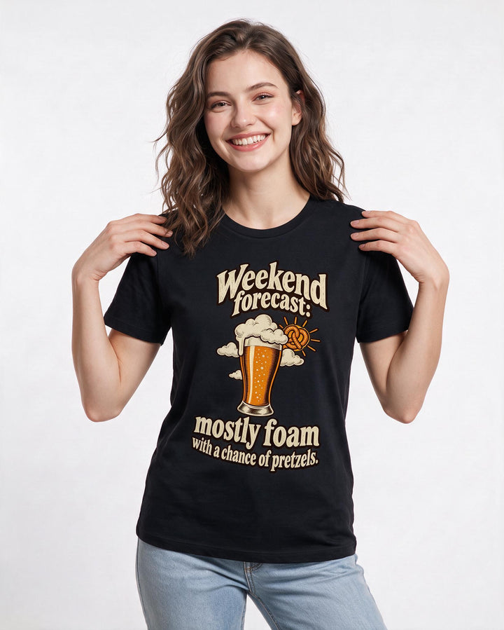 Beer Black T-Shirt for Women – Everyday Expression Graphic Tee product image 1