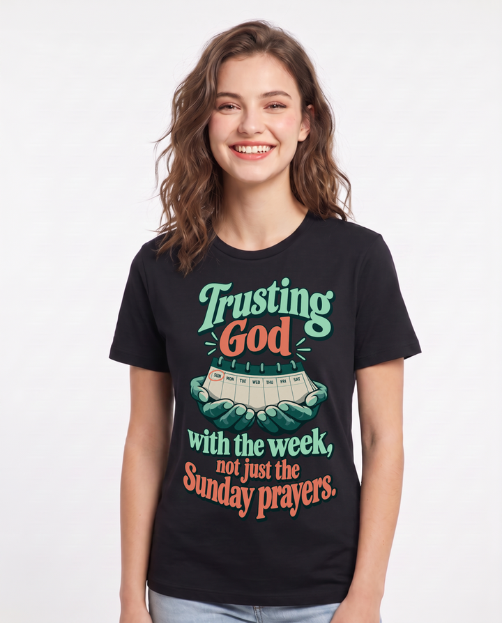 Christian Faith Black T-Shirt for Women – Everyday Expression Graphic Tee product image 3