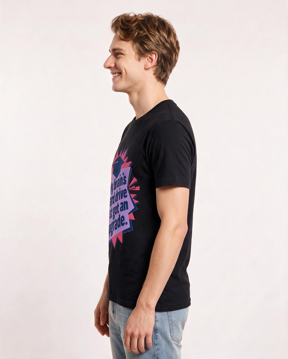 Graduation Gift Men's Black T-Shirt - My brain's hard drive just got product image 2