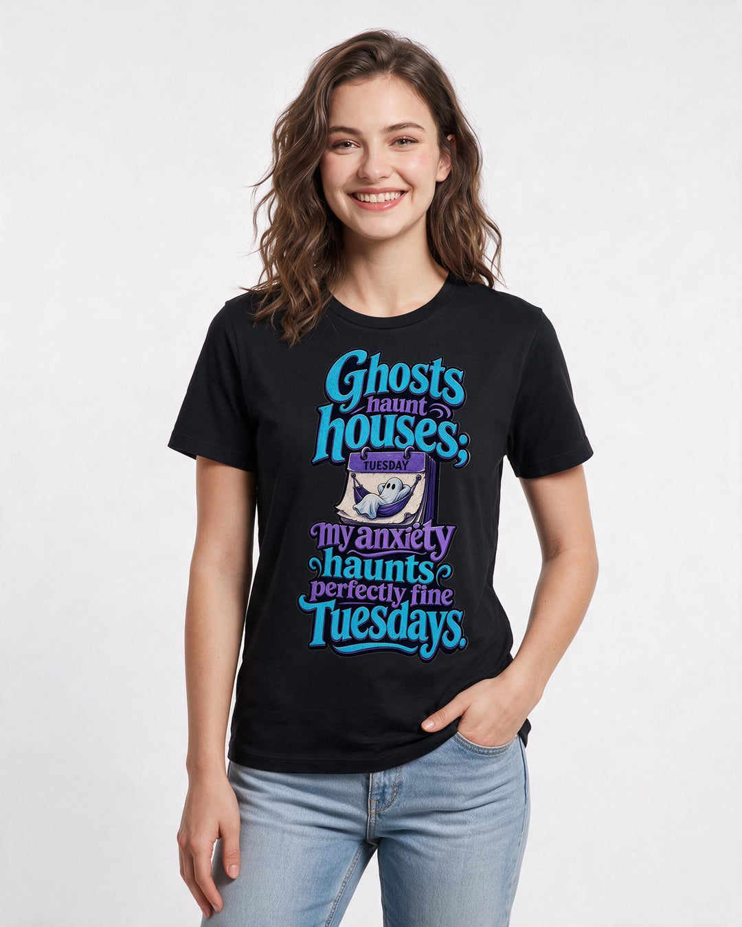 Halloween Black T-Shirt for Women – Halloween Theme Graphic Tee product image 1