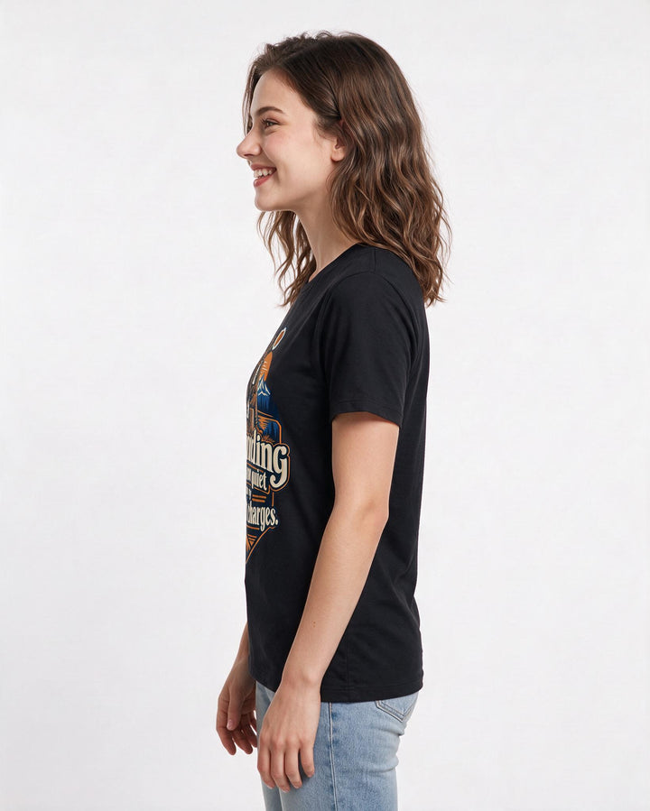 Hunting Black T-Shirt for Women – Everyday Expression Graphic Tee product image 2