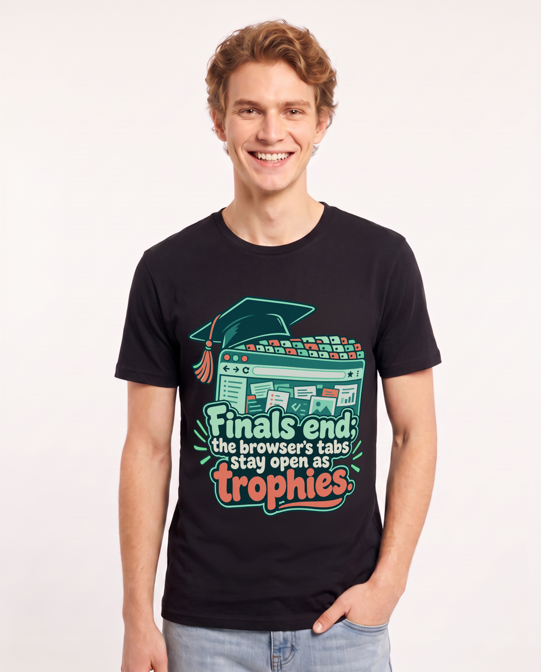 Graduation Black T-Shirt for Men – Everyday Expression Graphic Tee product image 3