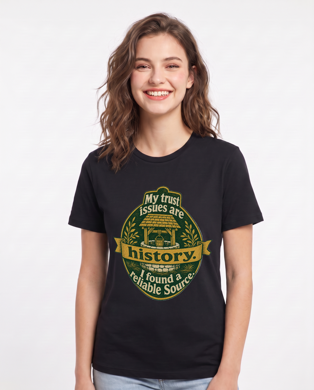 Graphic Women's Black T-Shirt - My trust issues are history. I found a product image 1
