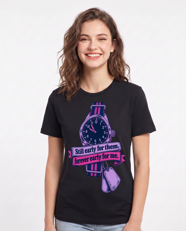 Veteran Black T-Shirt for Women – Everyday Expression Graphic Tee product image 3