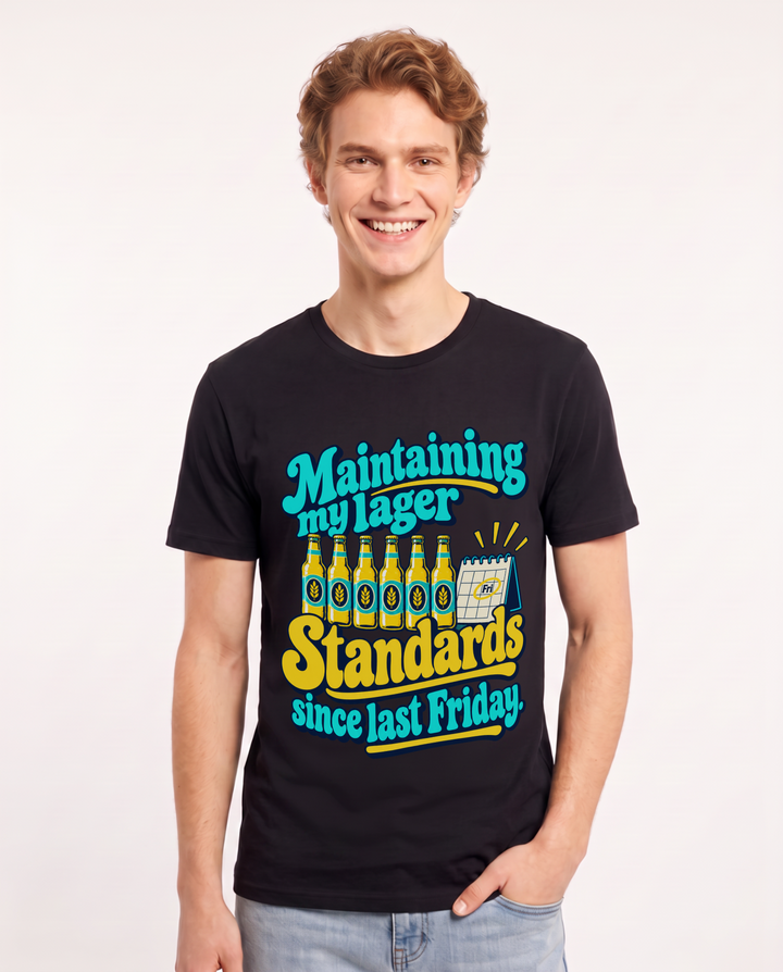 Beer Black T-Shirt for Men – Everyday Expression Graphic Tee product image 3