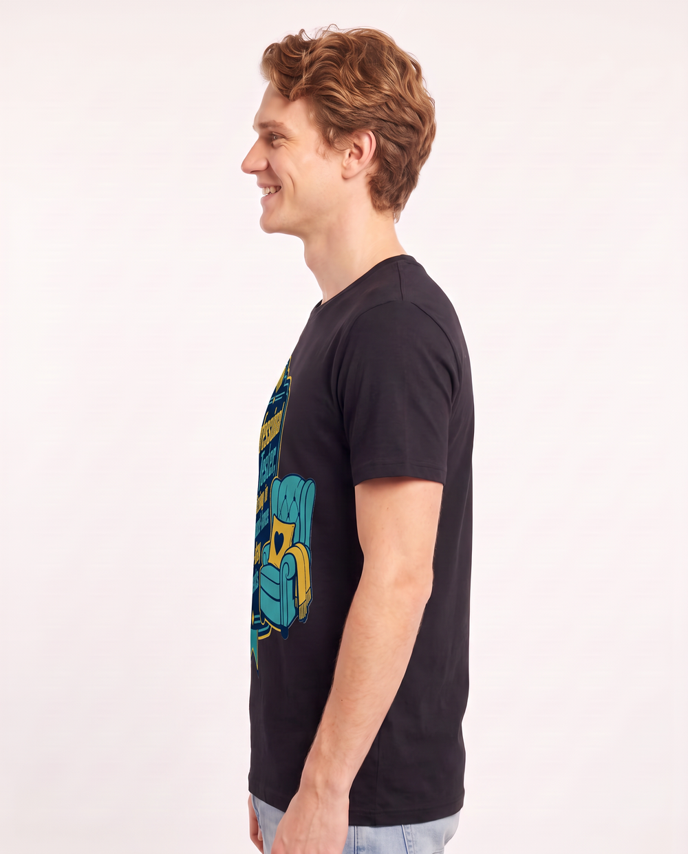 Graphic Men's Black T-Shirt - Professional Hug Tester, specializing in product image 2