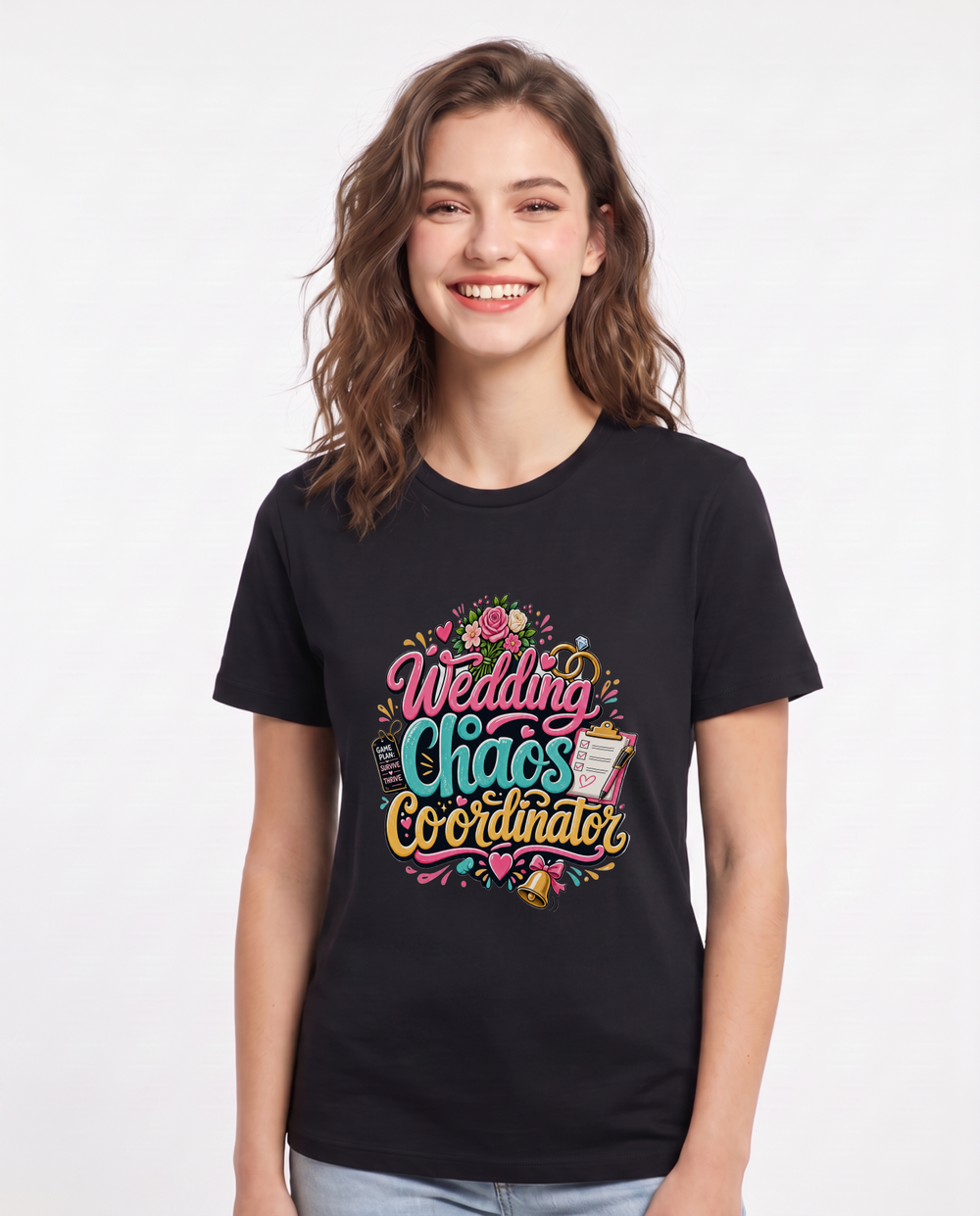 Wedding Chaos Coordinator Women's Black T-Shirt product image 2