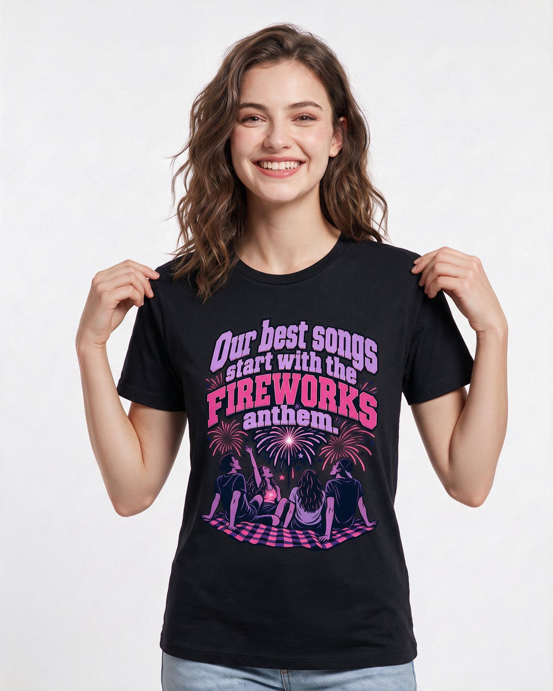 Patriotic Black T-Shirt for Women – Everyday Expression Graphic Tee product image 1
