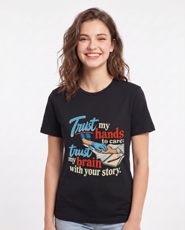 Nurse Black T-Shirt for Women – Nursing Life Graphic Tee product image 3