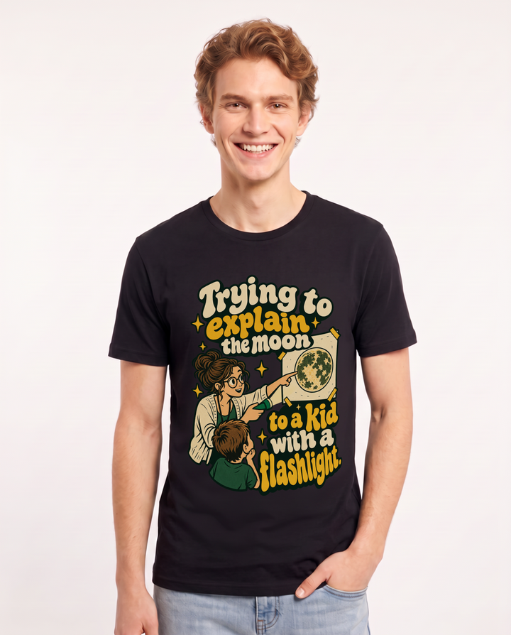 Teacher Black T-Shirt for Men – Everyday Expression Graphic Tee product image 3