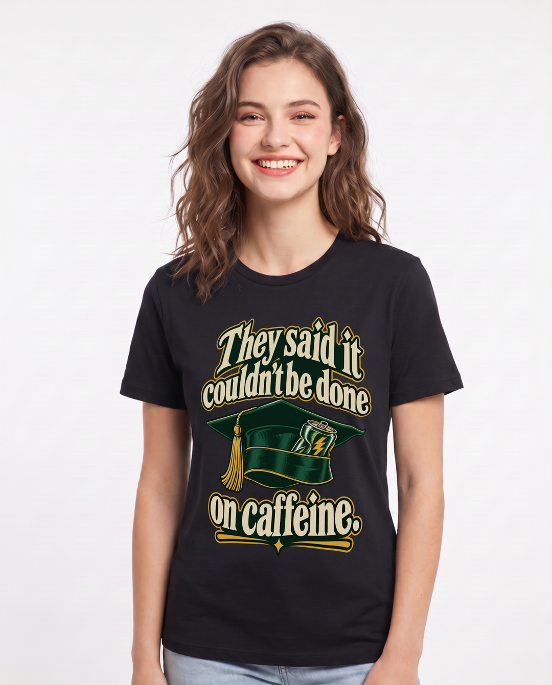 Graduation Black T-Shirt for Women – Everyday Expression Graphic Tee product image 3