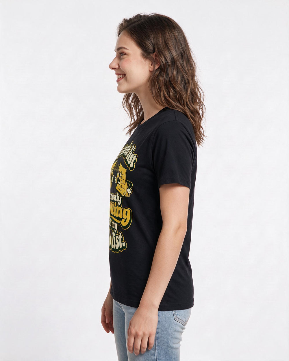 Meme Black T-Shirt for Women – Everyday Expression Graphic Tee product image 2
