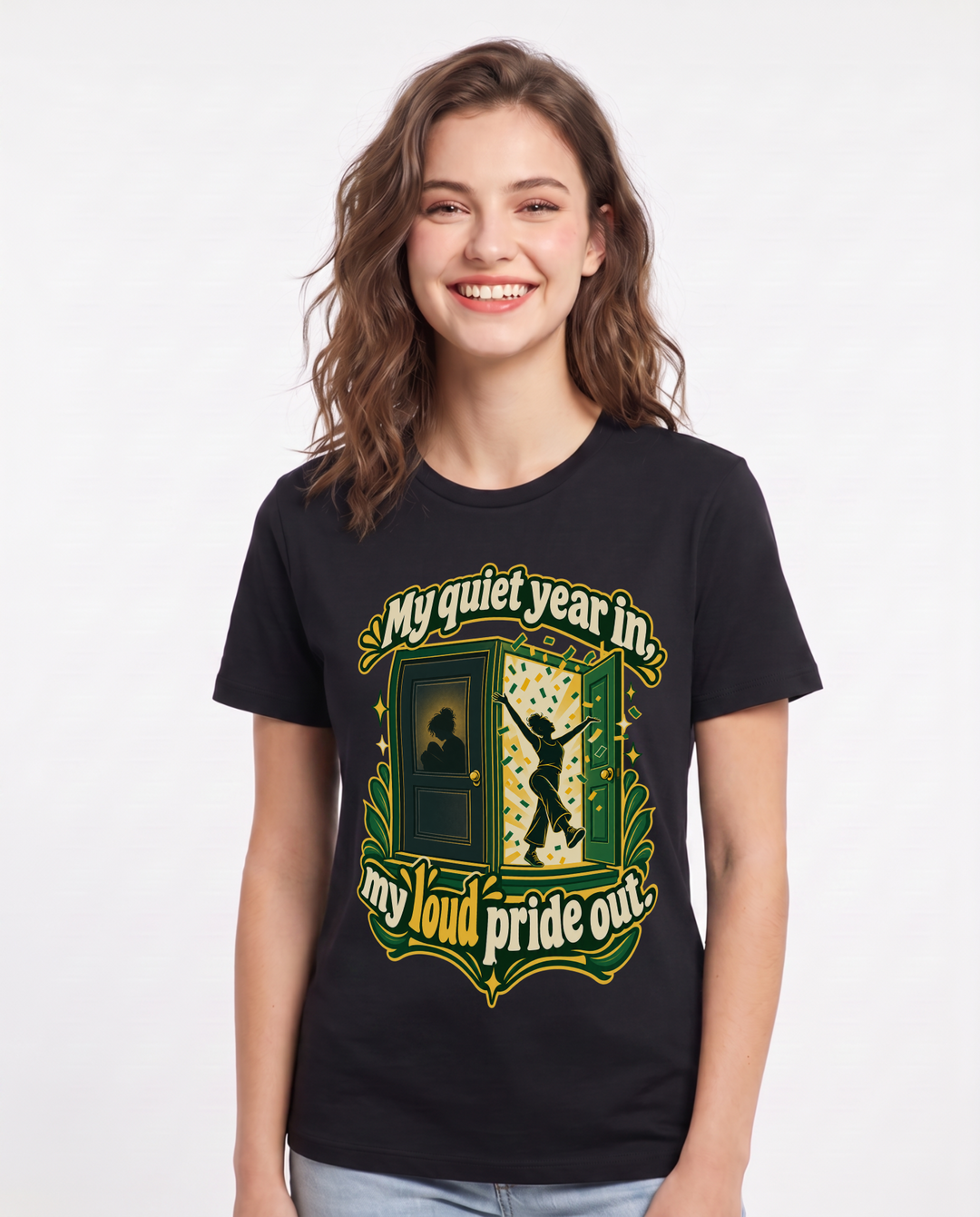Pride Black T-Shirt for Women – Everyday Expression Graphic Tee product image 3