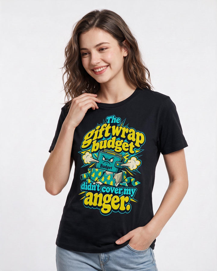 Christmas Black T-Shirt for Women – Holiday Theme Graphic Tee product image 1