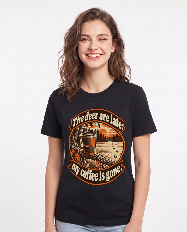 Hunting Black T-Shirt for Women – Everyday Expression Graphic Tee product image 3