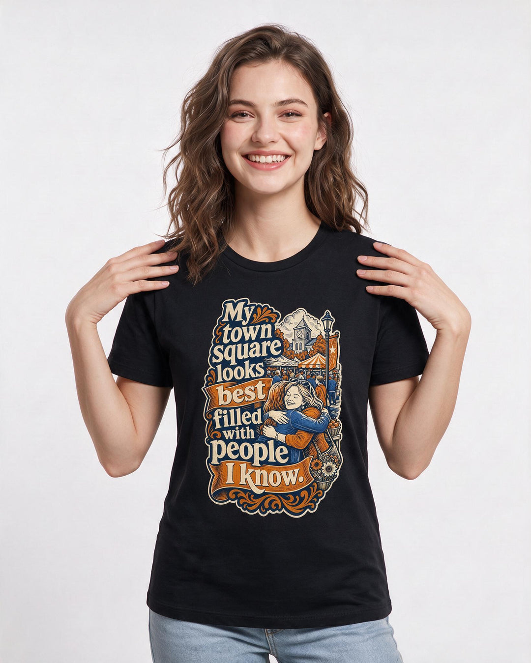 Patriotic Black T-Shirt for Women – Everyday Expression Graphic Tee product image 3