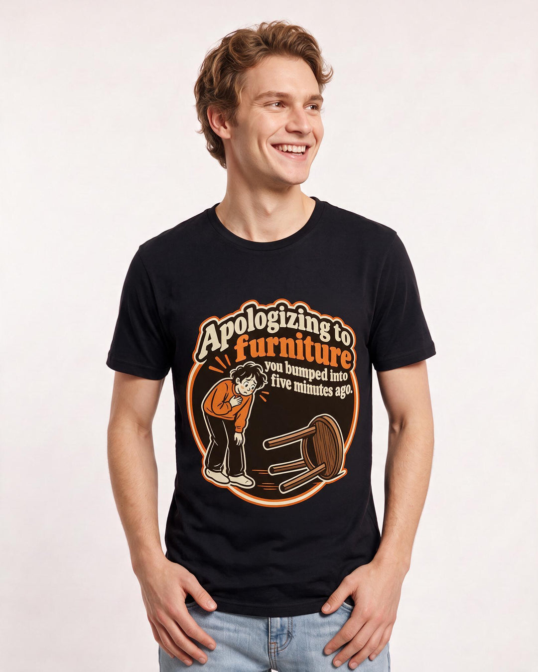 Meme Black T-Shirt for Men – Everyday Expression Graphic Tee product image 1