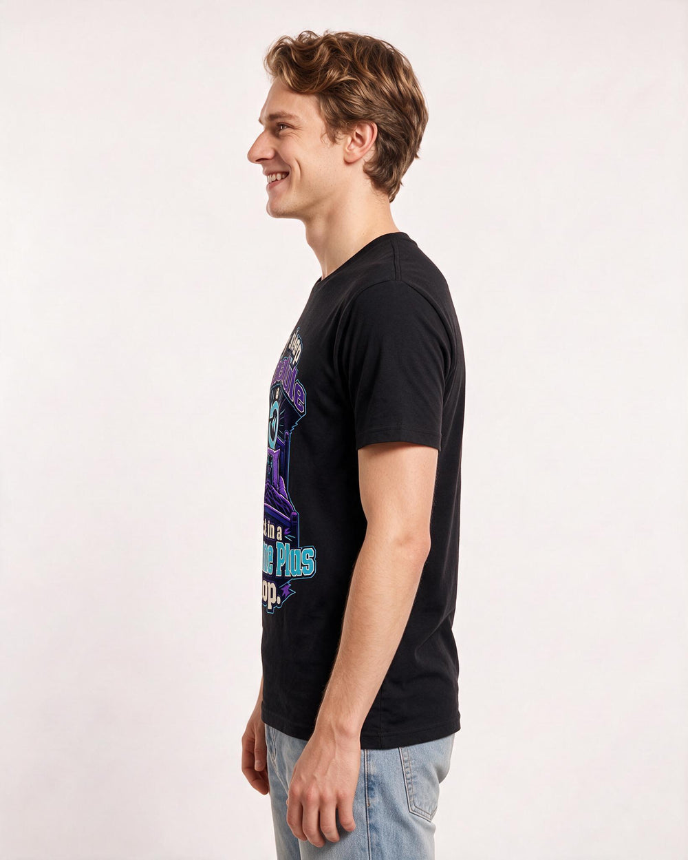 Funny Gaming Men's Black T-Shirt – My sleep schedule is stuck in a New Game Plus loop. product image 2