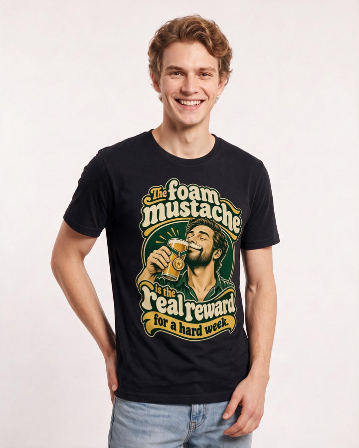 Beer Black T-Shirt for Men – Everyday Expression Graphic Tee product image 1