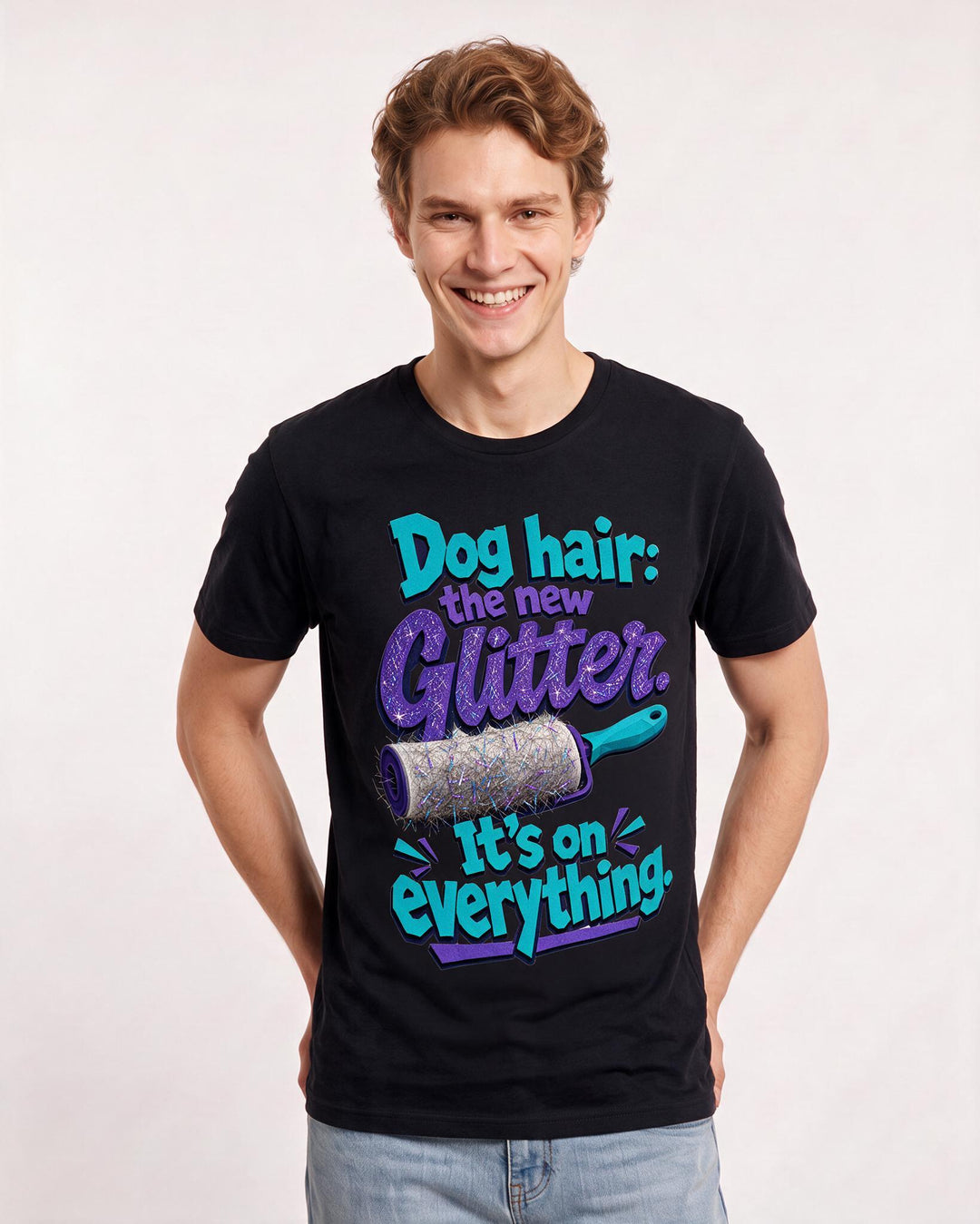 Cat Lover Black T-Shirt for Men – Everyday Expression Graphic Tee product image 1