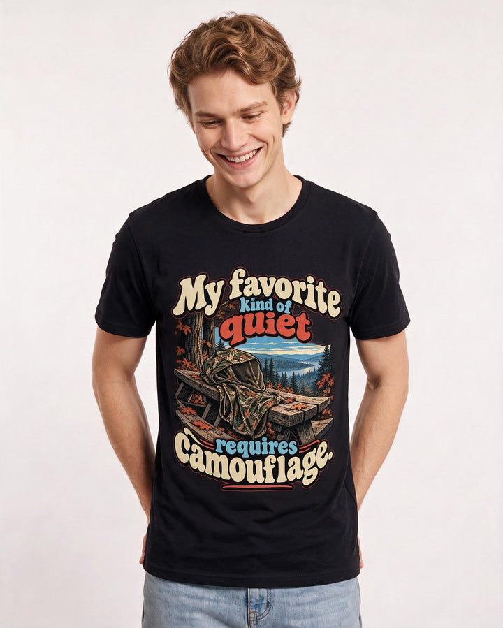 Hunting Black T-Shirt for Men – Everyday Expression Graphic Tee product image 1