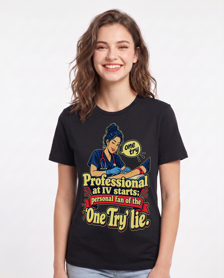 Nurse Black T-Shirt for Women – Nursing Life Graphic Tee product image 3