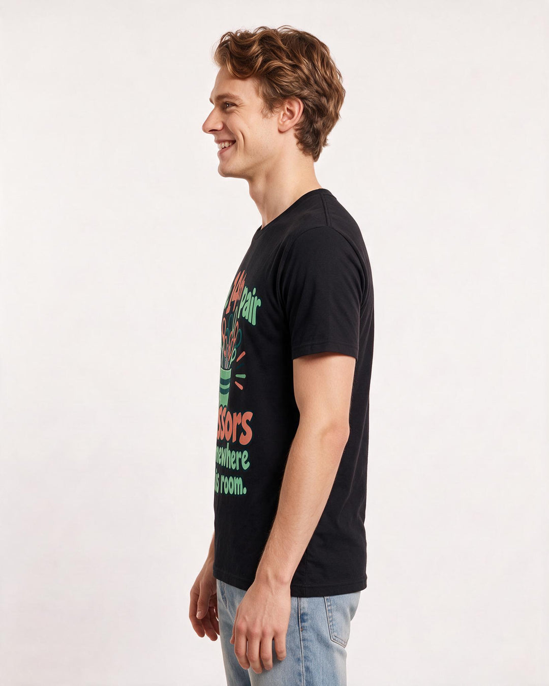 Teacher Black T-Shirt for Men – Everyday Expression Graphic Tee product image 2