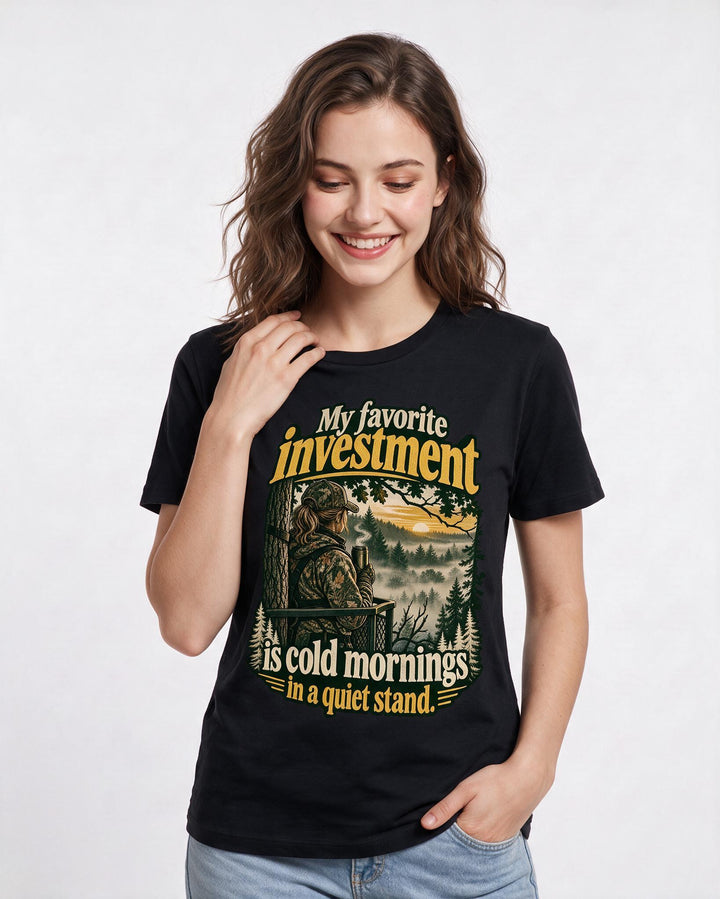 Hunting Black T-Shirt for Women – Everyday Expression Graphic Tee product image 1