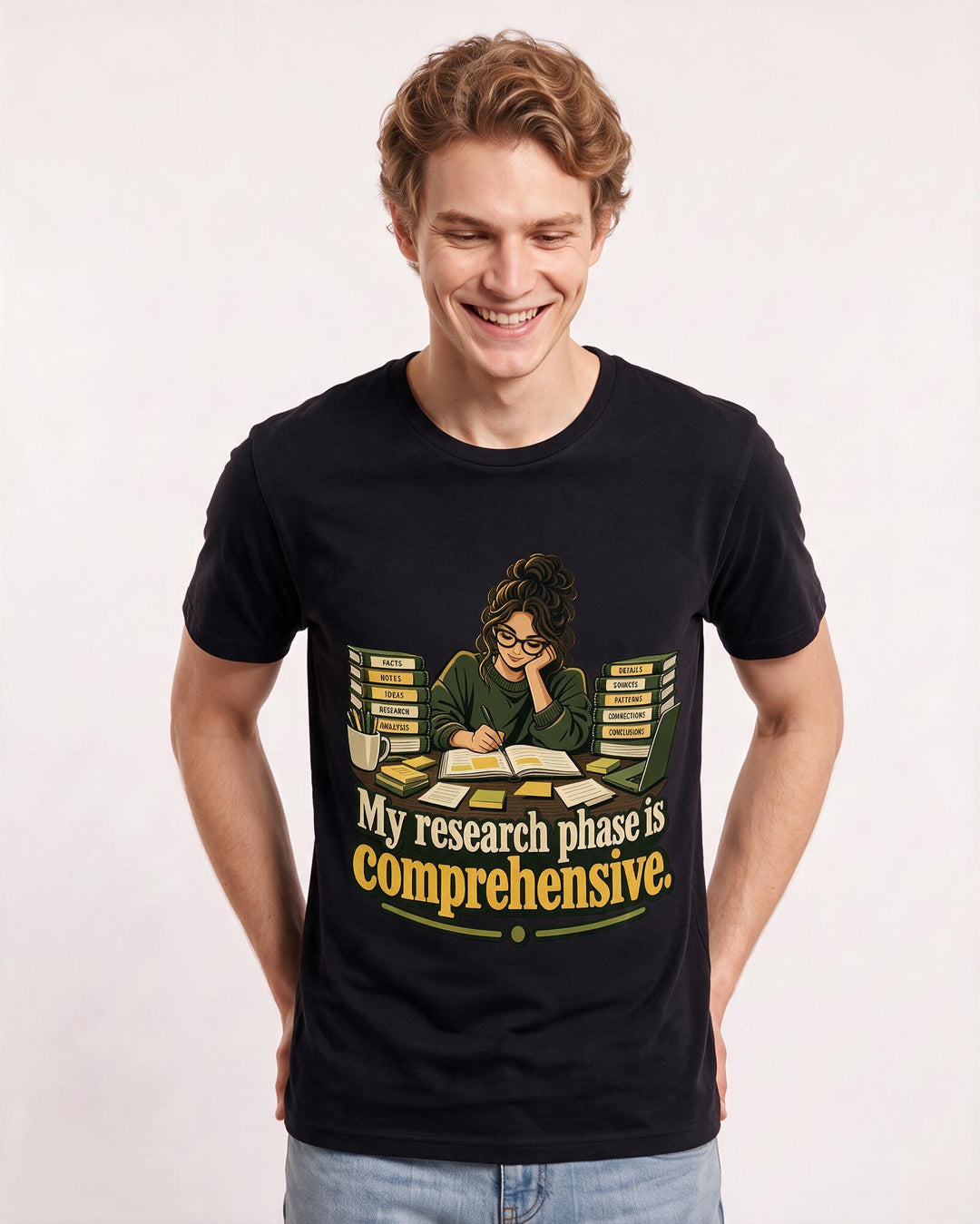 Neurodiversity Black T-Shirt for Men – Everyday Expression Graphic Tee product image 1
