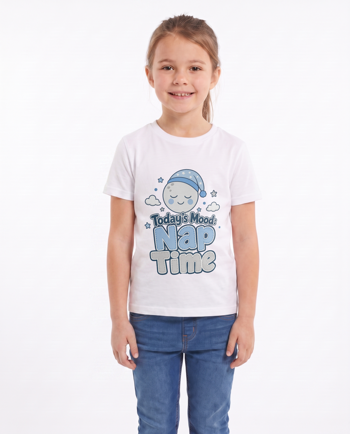Today's Mood: Nap Time White T-Shirt mockup 1