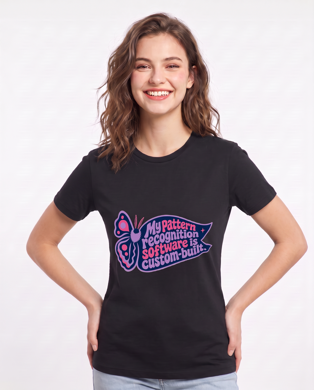 Graphic Women's Black T-Shirt - My pattern recognition software is product image 3