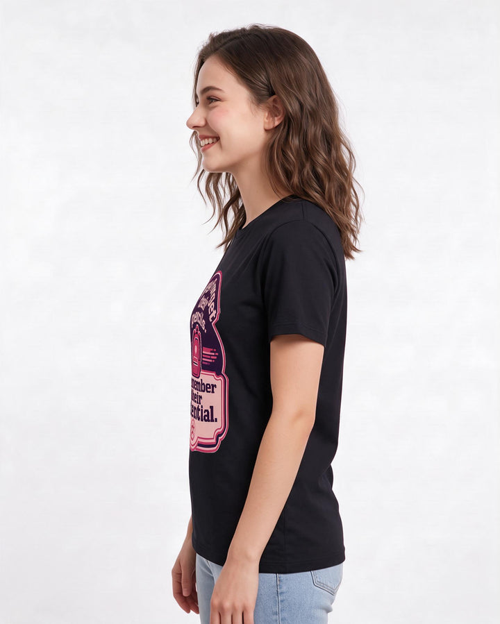 Teacher Gift Women's Black T-Shirt - They forget their pencils. I product image 2