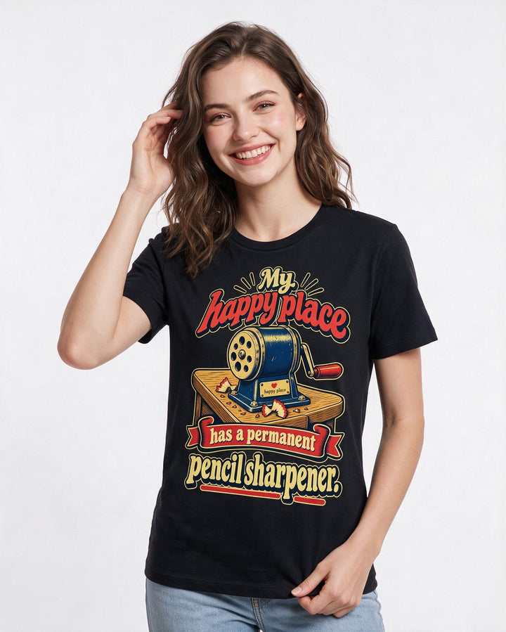 Teacher Black T-Shirt for Women – Everyday Expression Graphic Tee product image 1