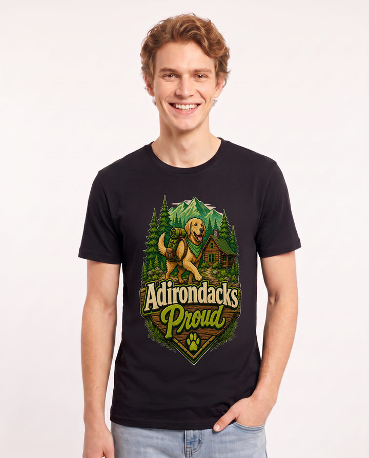 Adirondacks Proud Men's Black T-Shirt product image 2