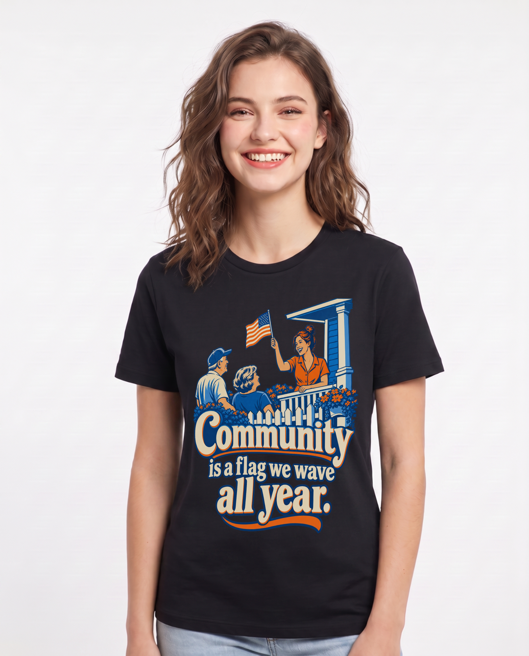 Patriotic Black T-Shirt for Women – Everyday Expression Graphic Tee product image 3