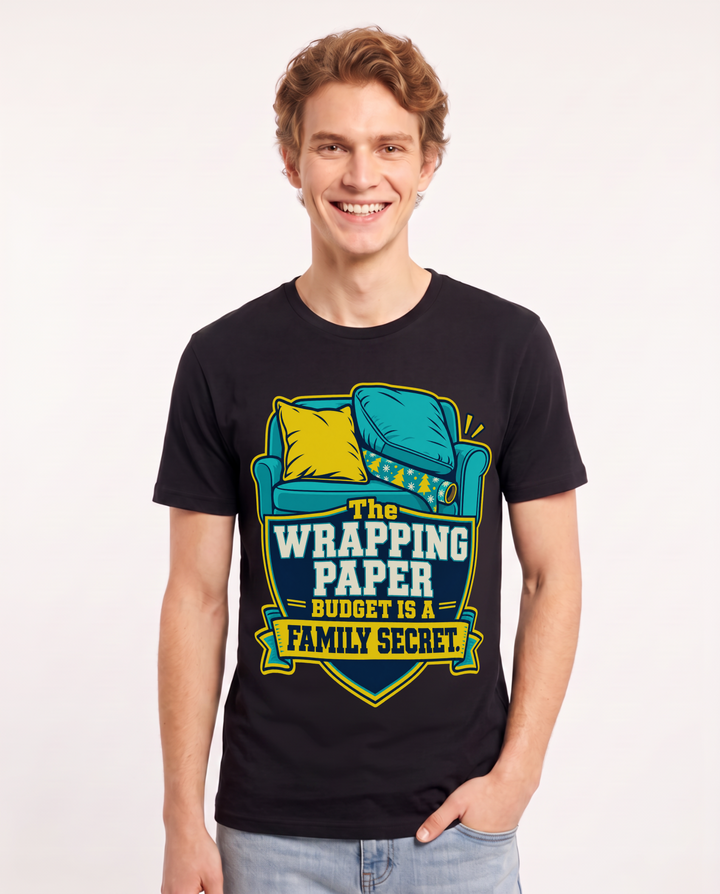 Christmas Black T-Shirt for Men – Holiday Theme Graphic Tee product image 3