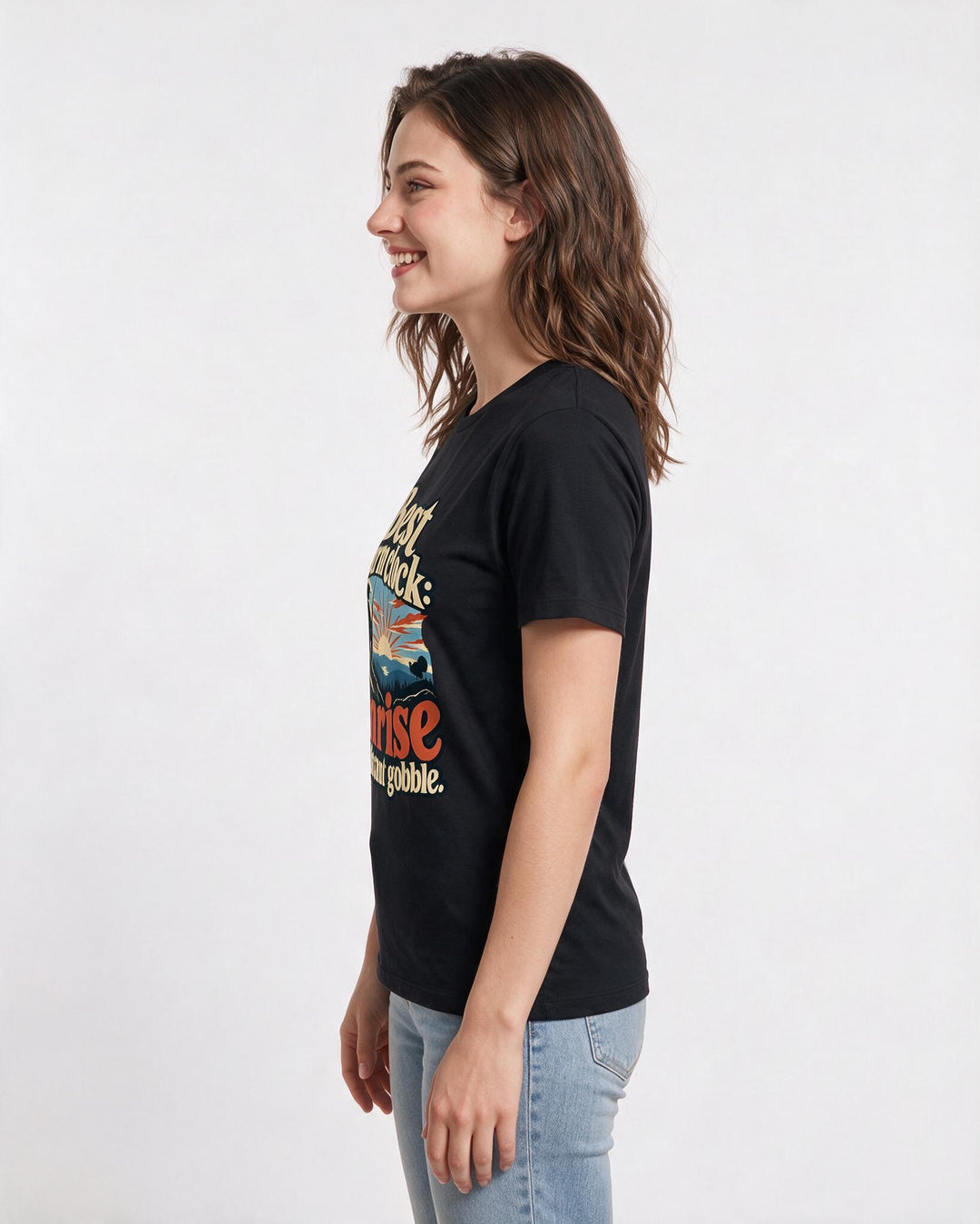 Hunting Black T-Shirt for Women – Everyday Expression Graphic Tee product image 2