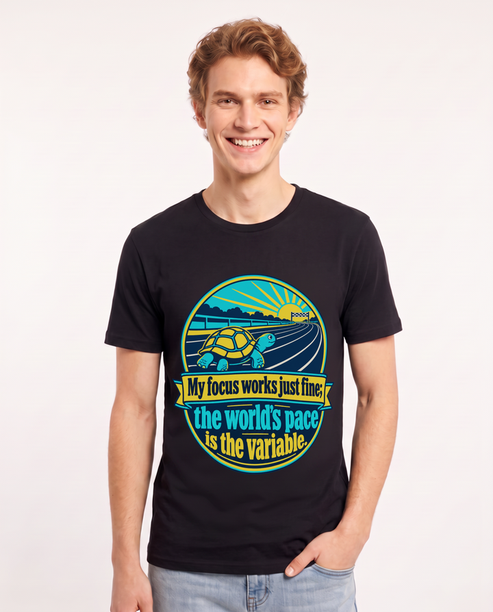 Neurodiversity Black T-Shirt for Men – Everyday Expression Graphic Tee product image 3