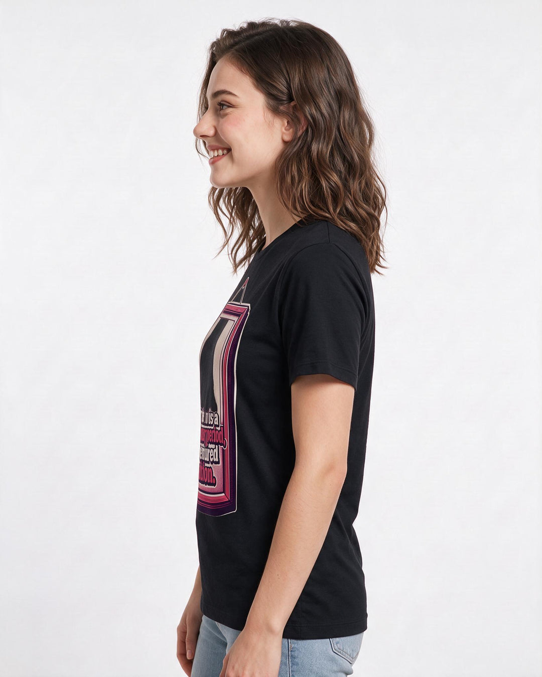 Political Statement Women's Black T-Shirt – Your term is a probationary period, not a tenured position. product image 2