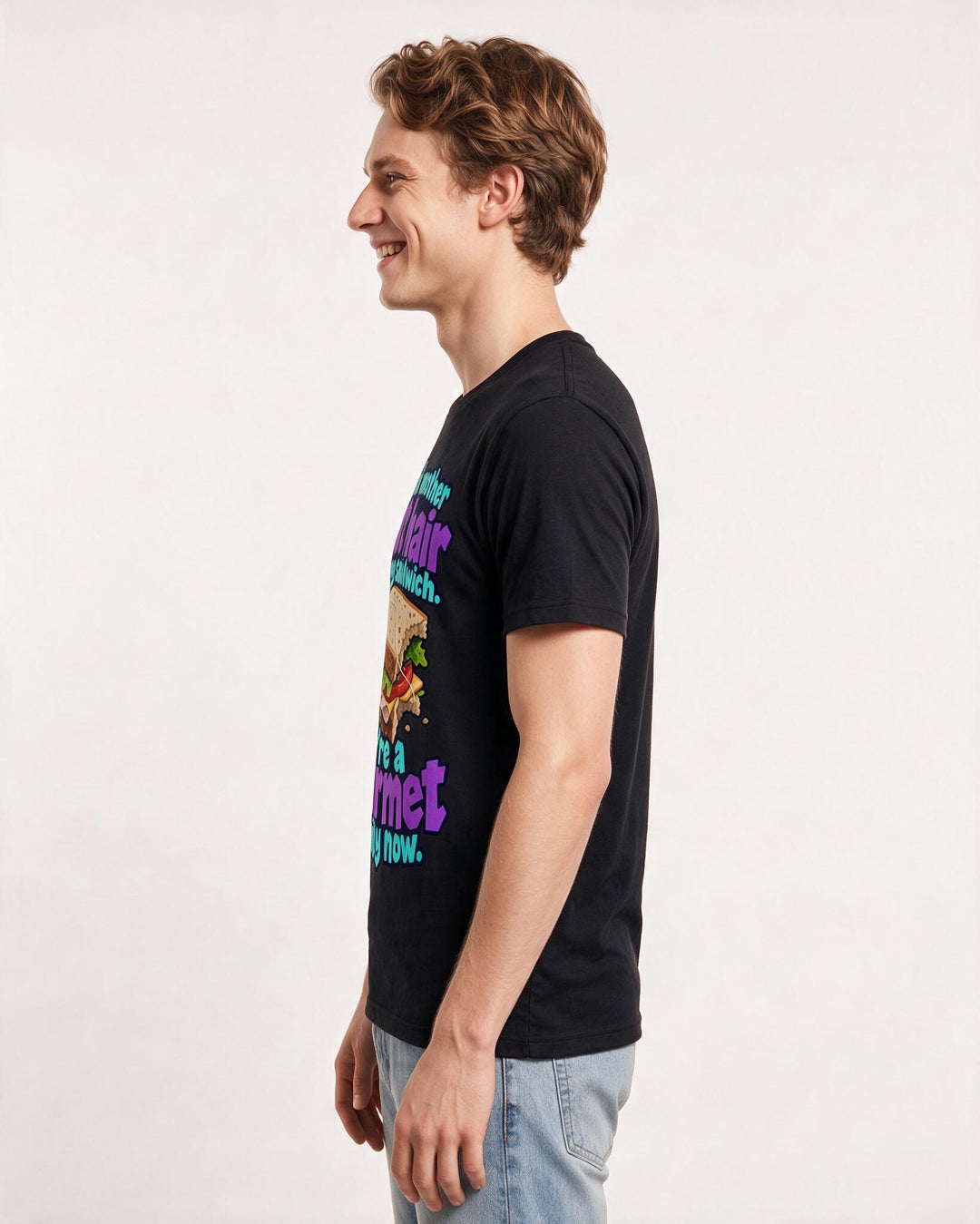 Cat Lover Black T-Shirt for Men – Everyday Expression Graphic Tee product image 2