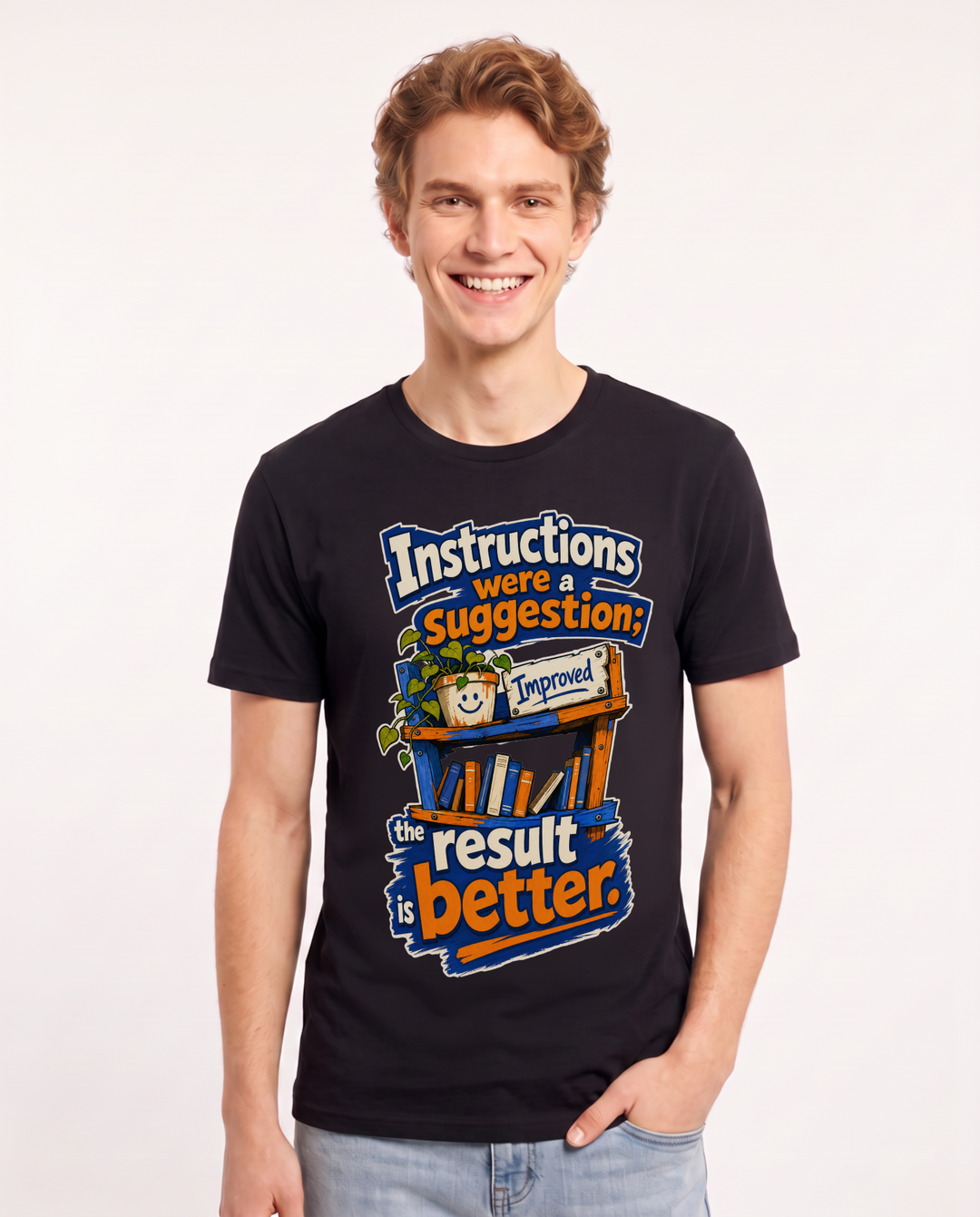 Neurodiversity Black T-Shirt for Men – Everyday Expression Graphic Tee product image 3
