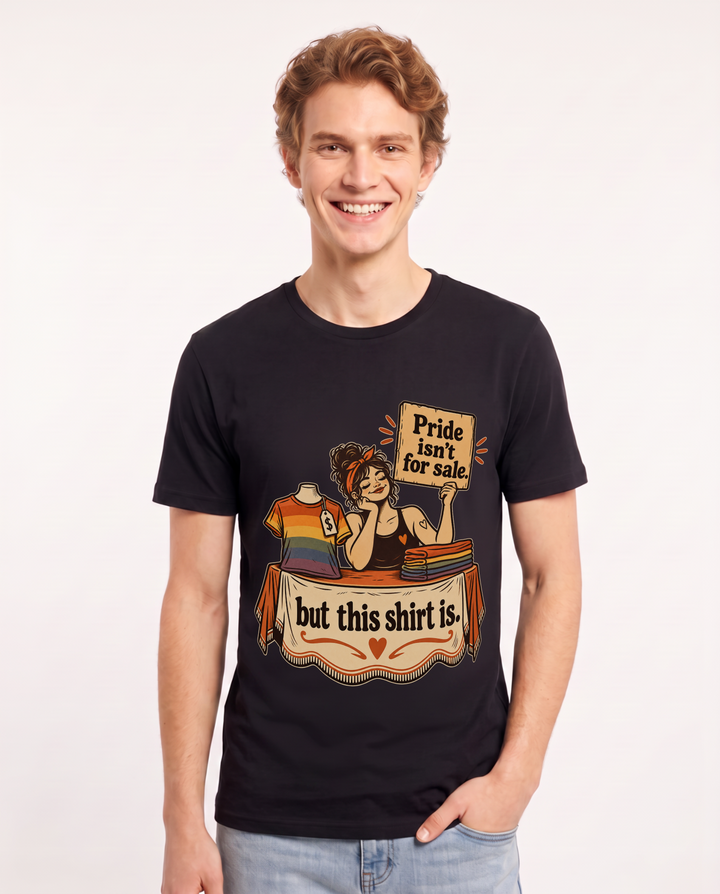 Pride Black T-Shirt for Men – Everyday Expression Graphic Tee product image 3
