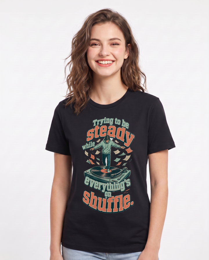 Christian Faith Black T-Shirt for Women – Everyday Expression Graphic Tee product image 3