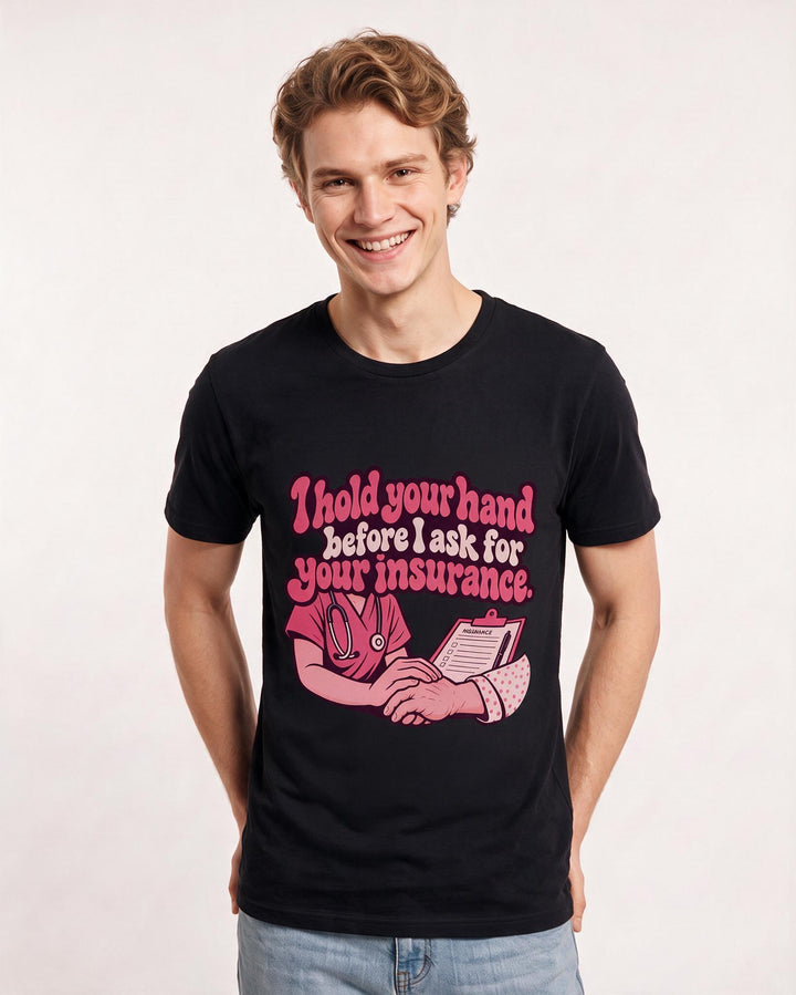 Nurse Black T-Shirt for Men – Nursing Life Graphic Tee product image 1