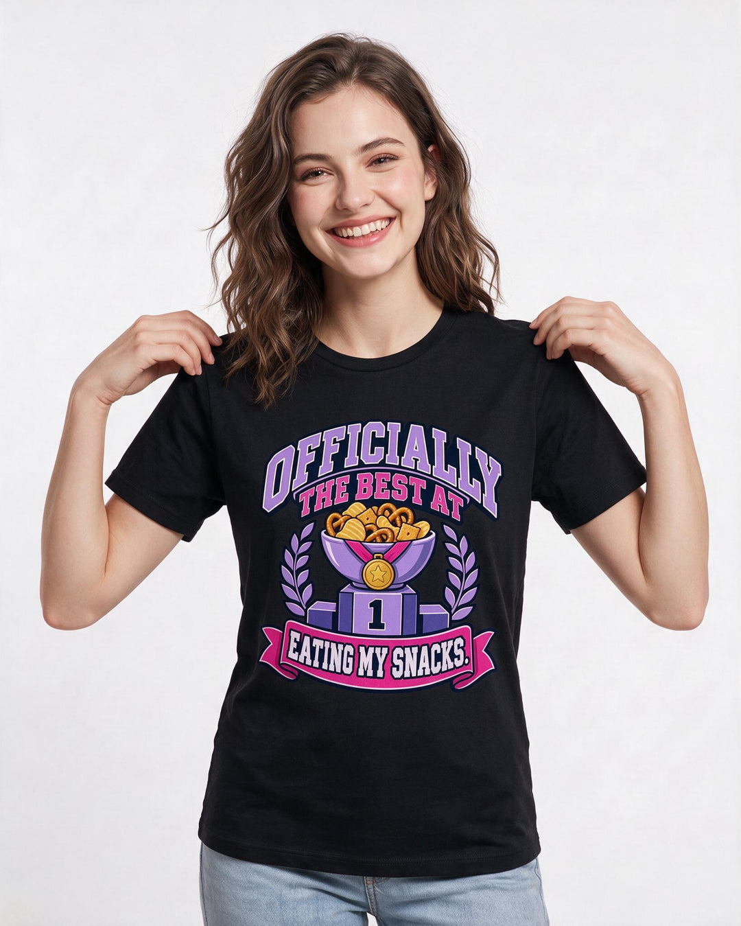 Couples Black T-Shirt for Women – Everyday Expression Graphic Tee product image 1