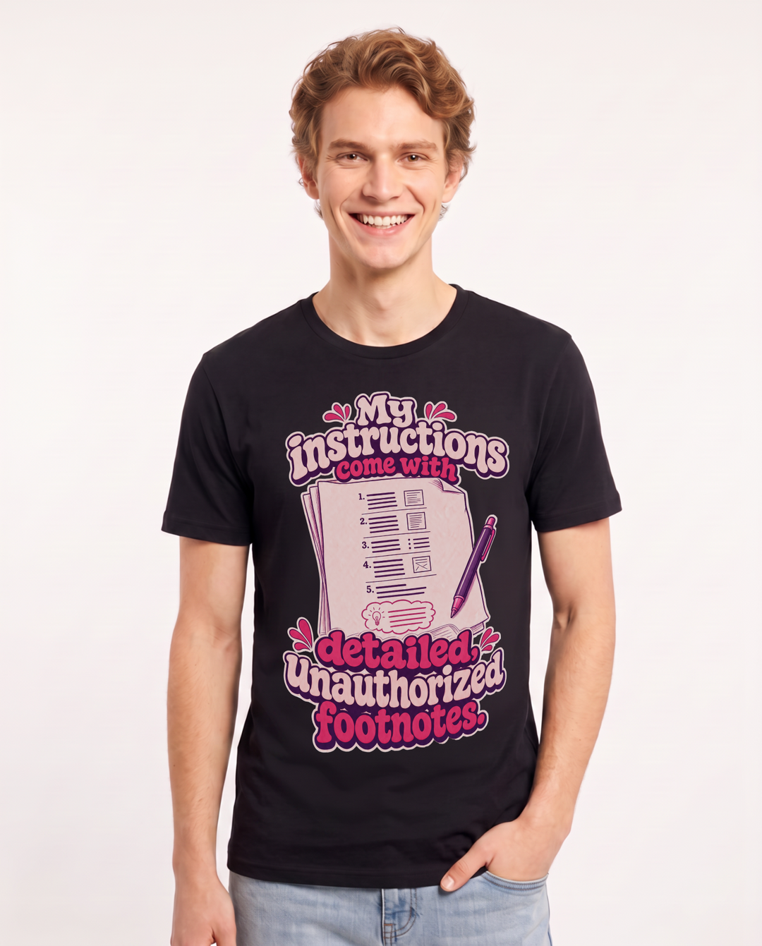 Neurodiversity Black T-Shirt for Men – Everyday Expression Graphic Tee product image 1